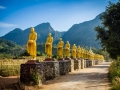 Driveway with Buddhas