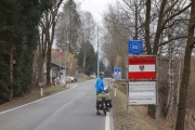 Borderpost at Swiss-Austrian border