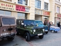 Jeeps in Erlian center waiting for people and goods