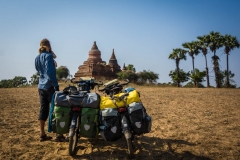 Kingdom of Bagan and sunrise