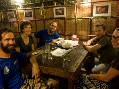 Cycle tourers meet-up with Mo, Marie and Martin