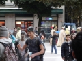 Carnaval in Verona, youngsters throwing eggs and flower