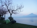 Our perfect camping spot right next to the lake