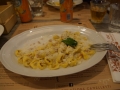 Eating at Ca'Paletti in Bologna, nice pasta dinner