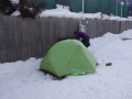 Camping at minus 7 degrees